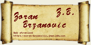 Zoran Brzanović vizit kartica